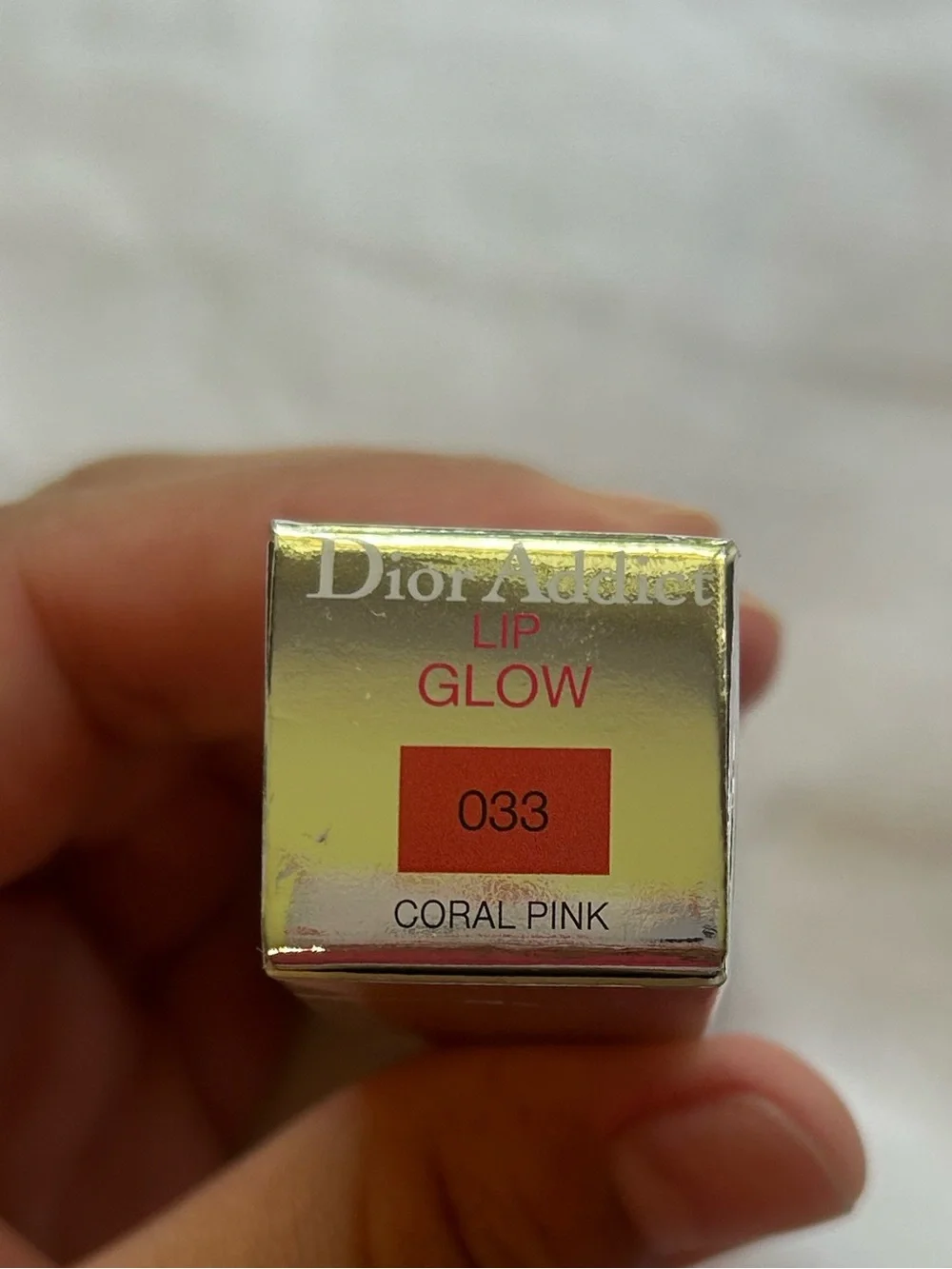 Dior Lip Glow - Coral Pink with Gold Packaging